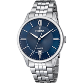 Relógio Festina Classics F20425/2 Azul com Bracelete de Aço, Homem