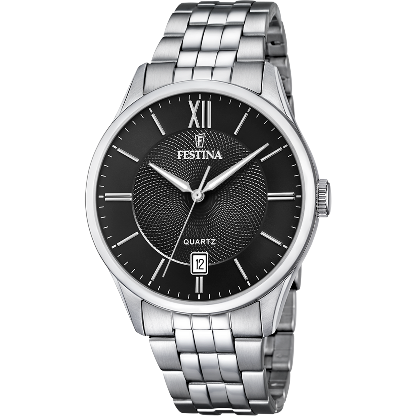 Relógio festina classics f20425/3 preto com correia de aço, para homem._PRODUCT