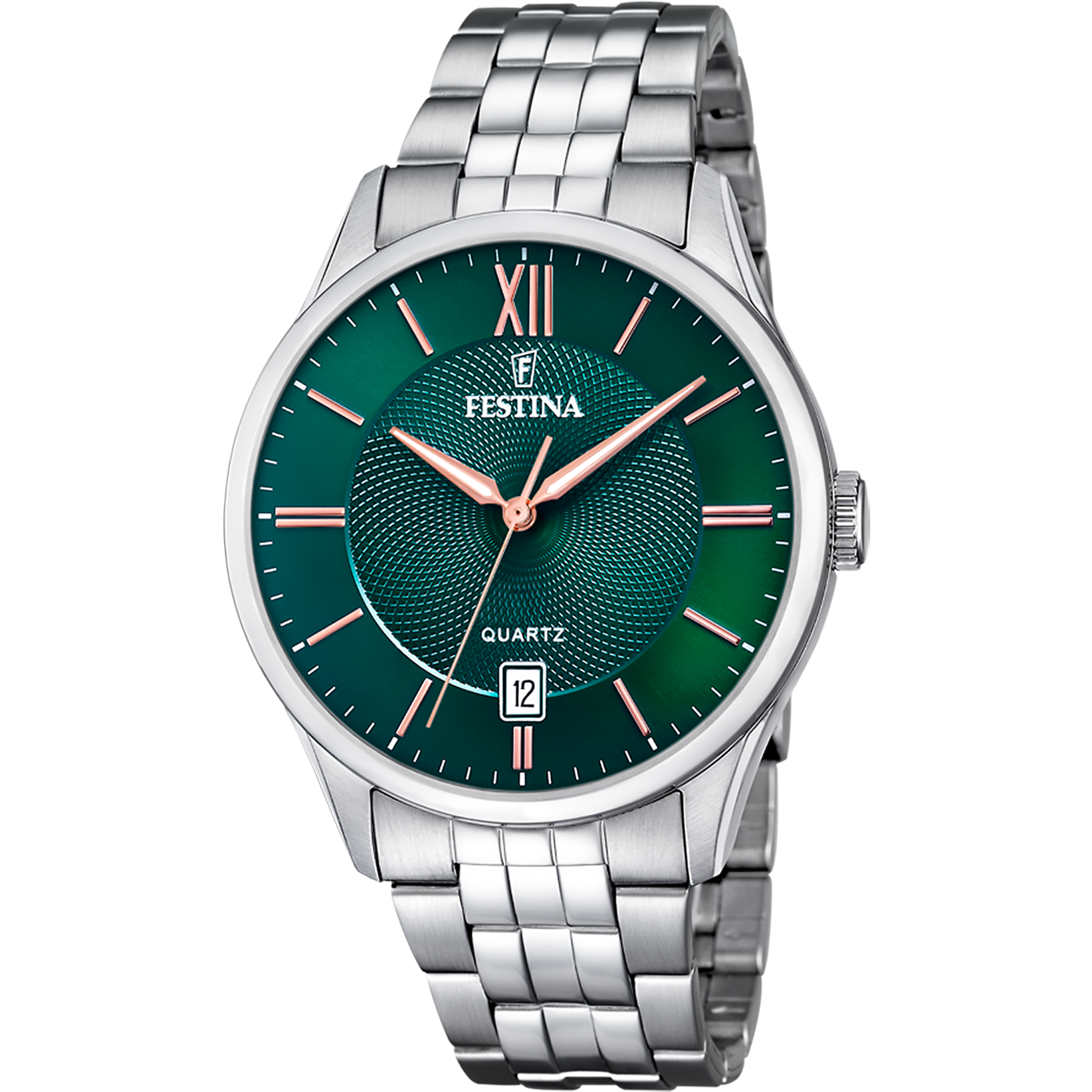 Relógio festina f20425/7 verde com correia de aço, homem._PRODUCT