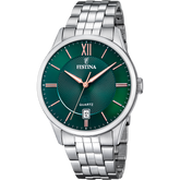 Relógio festina f20425/7 verde com correia de aço, homem.