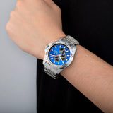 Relógio festina coleção multifuncional f20445/4 azul com correia de aço, para homem._LIFESTYLE
