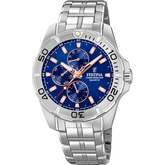 Relógio festina coleção multifuncional f20445/5 azul com correia de aço, para homem.