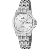 Relógio Festina Classics F20455/1 prateado com bracelete de aço, mulher