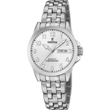 Relógio Festina Classics F20455/1 prateado com bracelete de aço, mulher