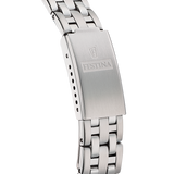 Relógio festina classics f20455/2 com pulseira de aço rosa, para mulher.