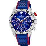 Relógio festina junior collection f20458/2 azul com correia de couro, infantil_PRODUCT