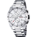 Relógio Festina Timeless Chronograph F20463/1 prateado com bracelete de aço, para homem.