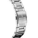 Relógio Festina Timeless Chronograph F20463/1 prateado com bracelete de aço, para homem.