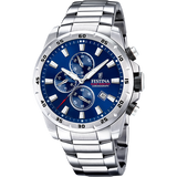 Relógio Festina Timeless Chronograph F20463/2 Azul com Bracelete de Aço, Homem