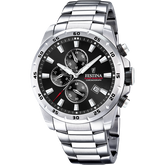 Relógio festina timeless chronograph f20463/4 preto com correia de aço, para homem._PRODUCT