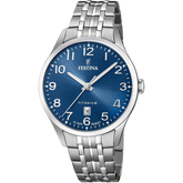 Relógio Festina Titânio F20466/2-1 Azul com Bracelete de Titânio, Masculino