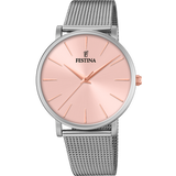 Relógio Festina Boyfriend F20475/2 Rosa com Bracelete de Aço, Mulher