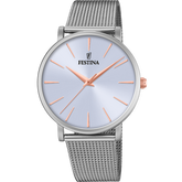 Relógio Festina Coleção Boyfriend F20475/3 Azul Pulseira de Aço, Mulher