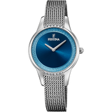 Relógio festina mademoiselle f20494/2 azul com correia de aço, mulher