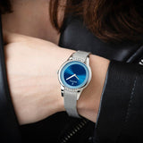 Relógio festina mademoiselle f20494/2 azul com correia de aço, mulher