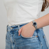 Relógio Festina Mademoiselle F20494/3 preto com bracelete de aço, mulher.