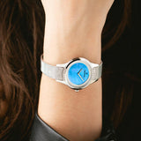 Relógio Festina Mademoiselle F20494/8 Azul Pulseira de Aço Inoxidável 316L, Mulher