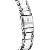 Relógio festina ceramic f20499/1 branco com correia de aço, feminino