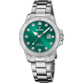 Relógio Festina Boyfriend Collection F20503/7 Verde Pulseira de Aço Inoxidável 316L, Mulher