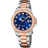 Relógio Festina Boyfriend Collection F20505/3 Azul Pulseira de 316L de Aço Inoxidável, Mulher