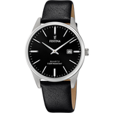 Relógio festina classics f20512/4 preto com correia de couro, para homem._PRODUCT