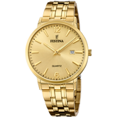 Relógio Festina Classics F20513/3 Champanhe Pulseira de Aço, Homem