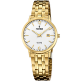 Relógio festina classics f20514/2 prateado com correia de aço, mulher