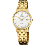 Relógio festina classics f20514/2 prateado com correia de aço, mulher