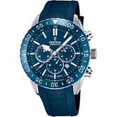 Relógio Festina Cerâmica F20515/1 Azul com Correia de Borracha, Masculino