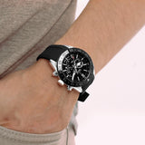 Relógio festina cerâmica f20515/2 preto com pulseira de borracha, masculino