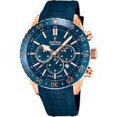 Relógio Festina Ceramic F20516/1 Azul com Bracelete de Borracha, Masculino