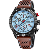 Relógio festina timeless chronograph f20519/1 azul com correia de couro, homem._PRODUCT