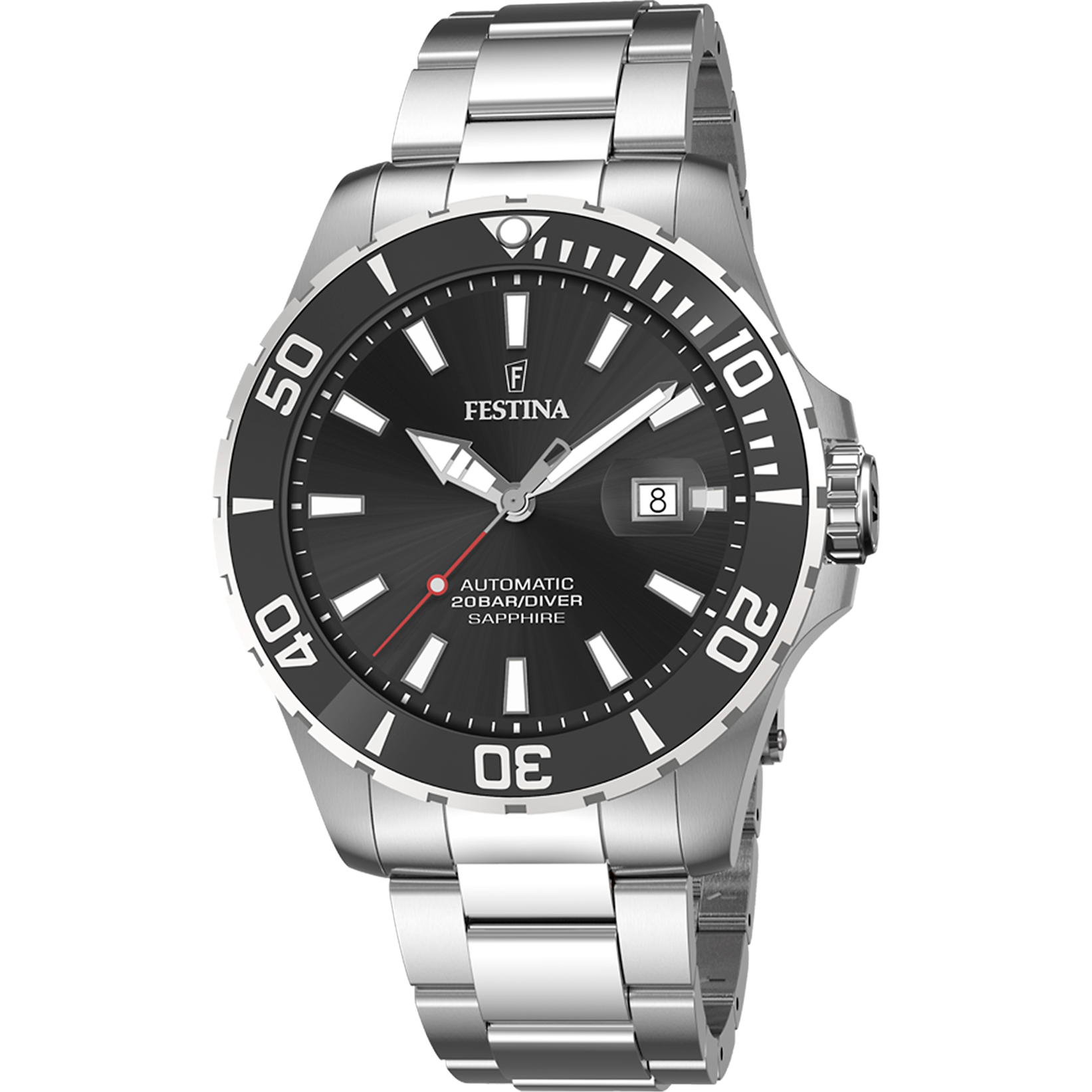 Relógio festina automático f20531/4 preto pulseira de aço, homem_PRODUCT