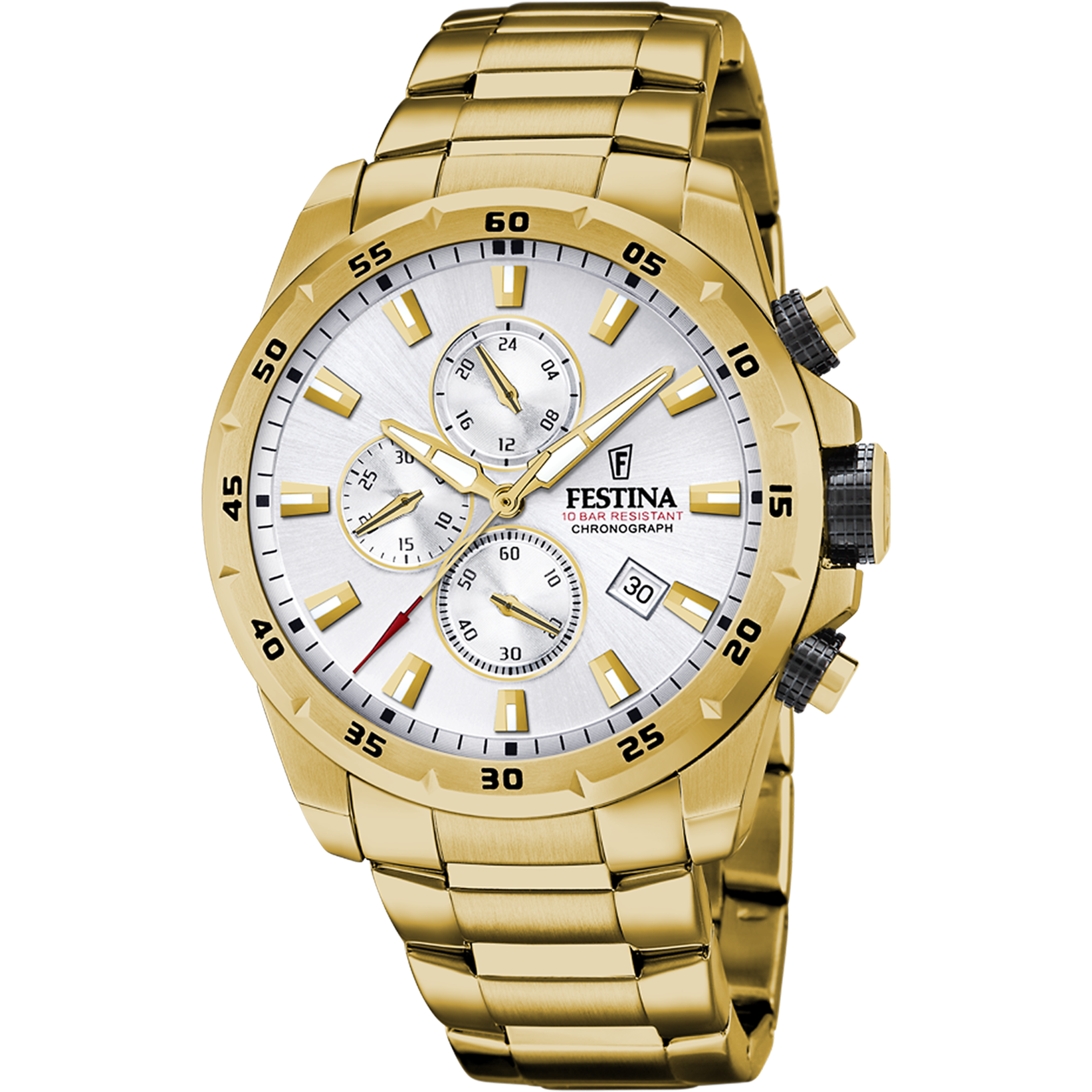 Relógio festina timeless chronograph f20541/1 prateado com correia de aço, para homem._PRODUCT
