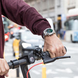 Relógio festina chrono bike 2021 f20543/3 verde com correia de aço, masculino