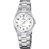 Relógio Festina Classics F20553/1 Branco com Bracelete de Aço para Mulher