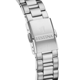 Relógio Festina Classics F20553/1 Branco com Bracelete de Aço para Mulher