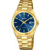 Relógio Festina de Aço Clássico F20555/4 Azul com Bracelete de Aço, para Homem.