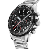 Relógio festina f20560/6 preto com correia de aço, para homem.