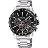Relógio festina f20560/6 preto com correia de aço, para homem.