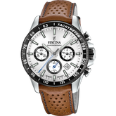 Relógio festina f20561/1 prateado com correia de couro, homem_PRODUCT