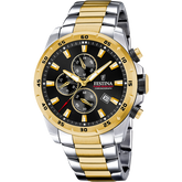 Relógio Festina F20562/4 preto com bracelete de aço, para homem.