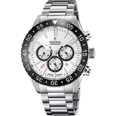 Relógio Festina F20575/1 Branco com Bracelete de Aço, Homem