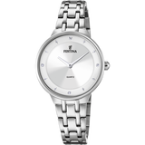 Relógio Festina F20600/1 prateado com bracelete de aço, senhora
