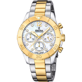 Relógio Festina F20604/1 madrepérola pulseira de aço, senhora