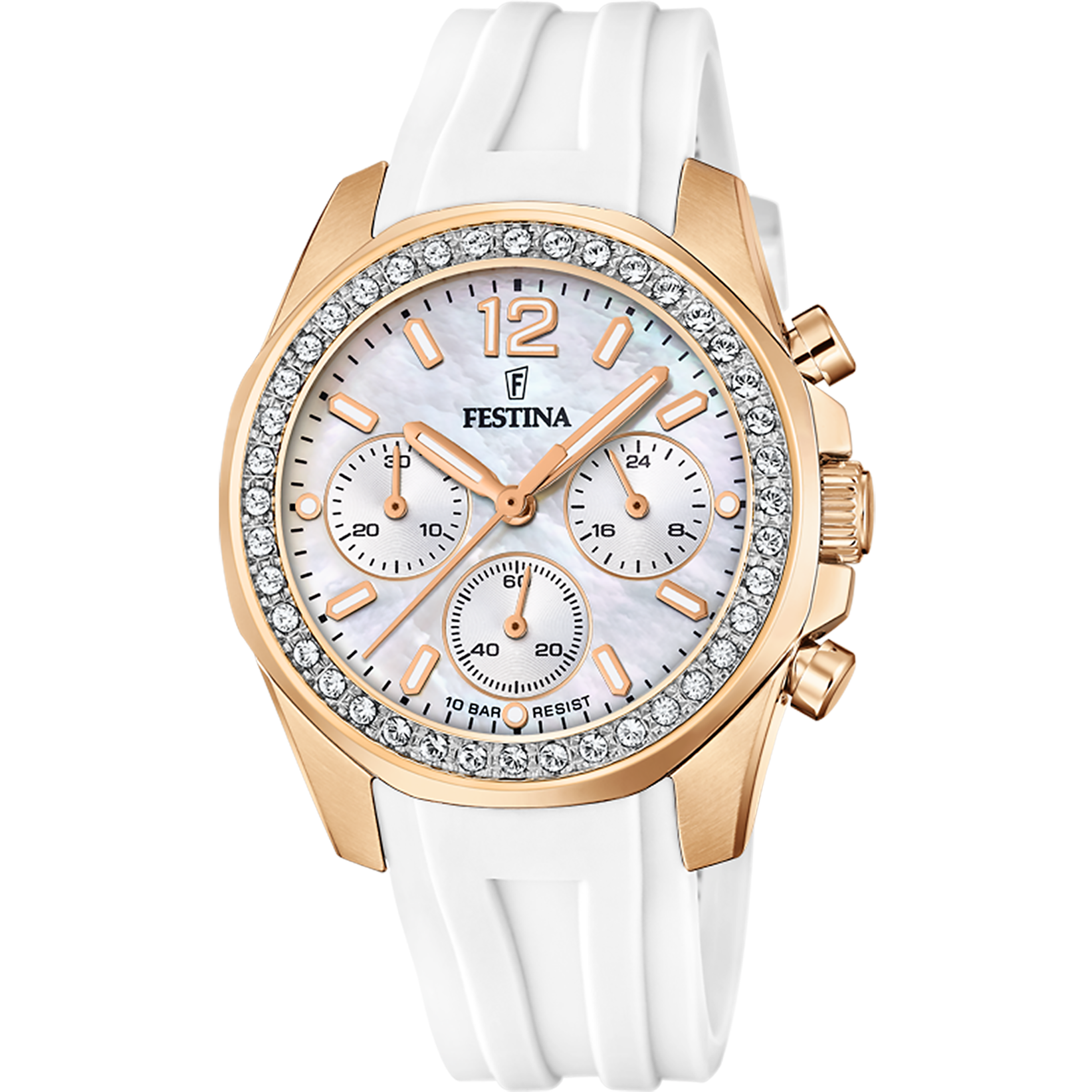 Relógio festina rainbow f20611/1 de aço prateado, feminino_PRODUCT