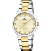 Relógio festina f20618/1 champanhe feminino