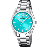 Relógio Festina F20622/D Coleção Alegria, Azul Pulseira de Aço, Mulher