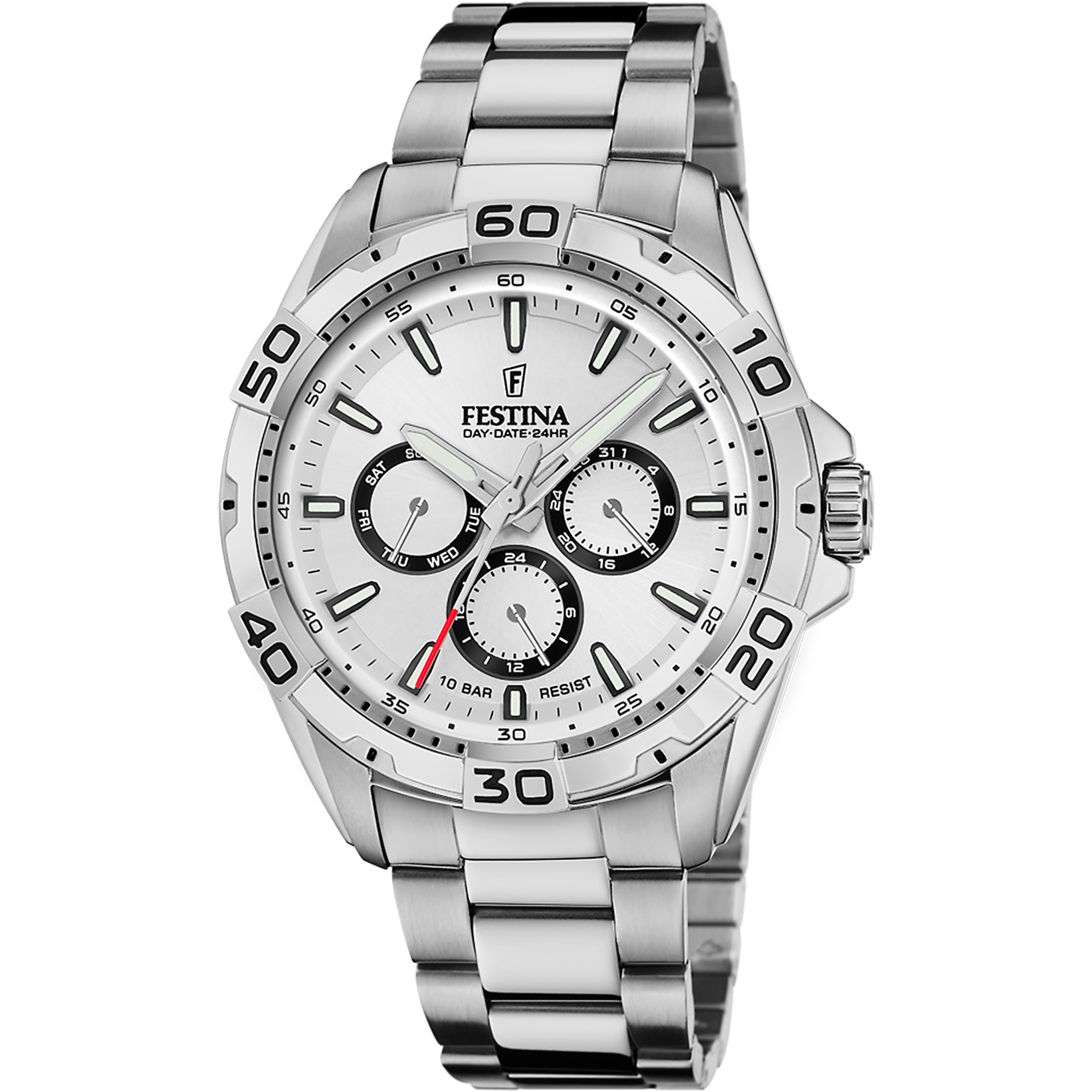 Relógio festina f20623/1 branco pulsera de de aço inoxidável, homem_PRODUCT