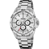 Relógio Festina F20623/1 Branco com Pulseira de Aço Inoxidável 316L para Homem